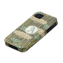 iPhone del monograma de la caña de la libélula del iPhone 4 Carcasas
