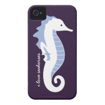 iPhone divertido 4/4S Barely There - azul del Seah iPhone 4 Case-Mate Funda