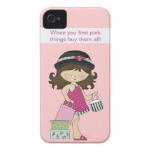 iPhone femenino rosado 4 casos Case-Mate iPhone 4 Cobertura