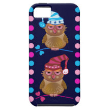 iPhone lindo 5 búhos soñolientos del caso iPhone 5 Funda
