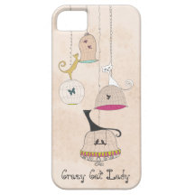 Iphone loco de los Birdcages de señora Cats n del  iPhone 5 Fundas