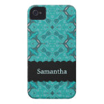 iPhone personalizado Aquamarine elegante 4 de la c Case-Mate iPhone 4 Cárcasa