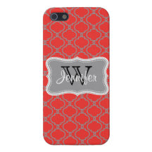 iPhone personalizado de moda rojo y gris 5 de la a iPhone 5 Carcasa