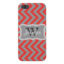 iPhone personalizado de moda rojo y gris 5 de la a iPhone 5 Funda