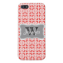 iPhone personalizado de moda rojo y gris 5 de la a iPhone 5 Funda
