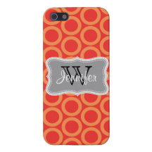 iPhone personalizado de moda rojo y gris 5 de la a iPhone 5 Carcasa
