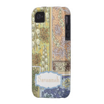 Iphone personalizado del estampado de plores de Be Vibe iPhone 4 Carcasas