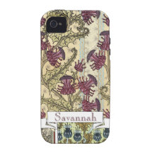Iphone personalizado del estampado de plores del c Case-Mate iPhone 4 carcasa