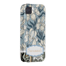 Iphone personalizado del modelo del iris del vinta vibe iPhone 4 carcasas