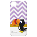 iPhone púrpura 5 Barely There de Toucan Chevron iPhone 5 Carcasas