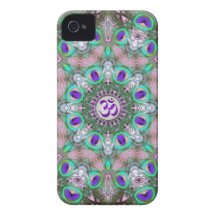 iPhone púrpura de Peacolia Aum 4 cajas de la casam iPhone 4 Case-Mate Cárcasa