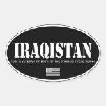 Iraqistan Calcomanía De Oval Personalizadas