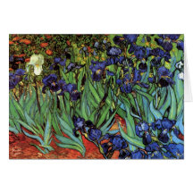 Iris de Van Gogh, arte del impresionismo del poste Tarjeta