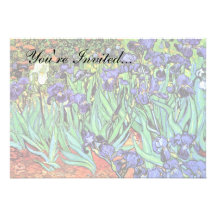 Iris de Van Gogh Invitacion Personal