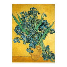 Iris del azul de Van Gogh Invitación