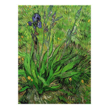 Iris floral del vintage de Vincent van Gogh Anuncio