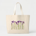 Iris púrpuras aislados en un fondo blanco bolsa