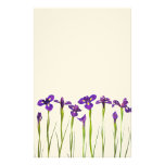 Iris púrpuras - plantilla modificada para requisit papelería personalizada