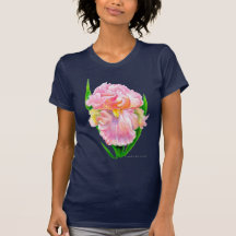 Iris rosado (diseño oscuro) camisetas