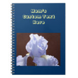 Iris únicos del azul de los regalos del cuaderno d