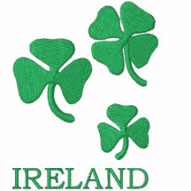 Irlanda con los tréboles bordó la camisa