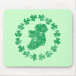 Irlanda y tréboles alfombrilla de ratones