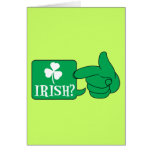 ¿IRLANDÉS? con un diseño del día del St Patricks d Tarjeton