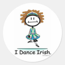 Irlandés de la danza pegatina
