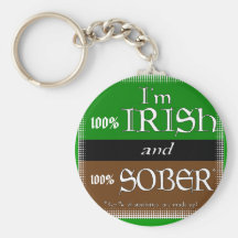 Irlandés del 100%, el 100% sobrio llaveros personalizados