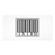 Irlandés del código de barras tarjetas fotograficas personalizadas