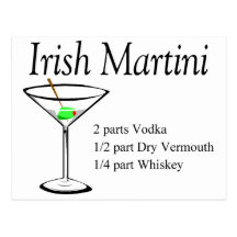 Irlandés Martini Postales