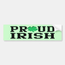 Irlandés orgulloso pegatina de parachoque