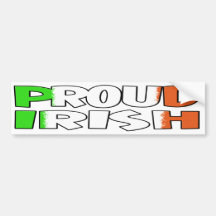 Irlandés orgulloso pegatina de parachoque