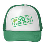 Irlandés puro del 50% gorras de camionero