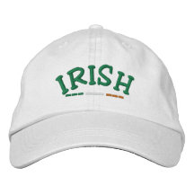 Irlandés y bandera de Irlanda Gorro Bordado