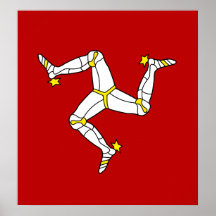 Isla de la bandera de alta calidad del hombre posters