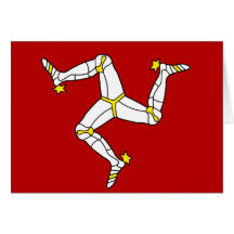Isla de la bandera de alta calidad del hombre tarjetón