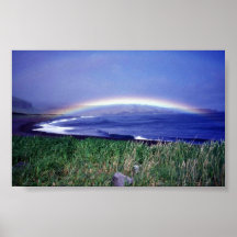 Isla de Seguam, arco iris sobre punto de la lava Poster