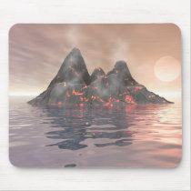 Isla de volcán alfombrillas de raton 
