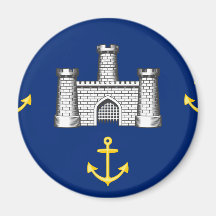 Isla del consejo del Wight, bandera de Reino Unido Iman De Frigorífico