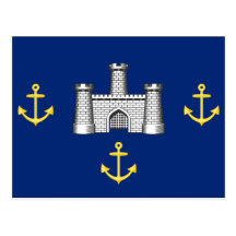 Isla del consejo del Wight, bandera de Reino Unido Tarjeta Postal