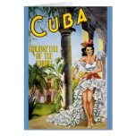 ISLA DEL DÍA DE FIESTA DE CUBA DE LAS ZONAS TROPIC tarjetas