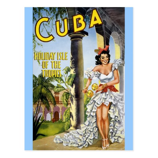 ISLA DEL DÍA DE FIESTA DE CUBA DE LAS ZONAS TROPIC TARJETA POSTAL