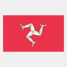 Isla del hombre - bandera de la Isla de Man Pegatina