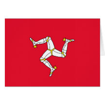 Isla del hombre - bandera de la Isla de Man Felicitaciones