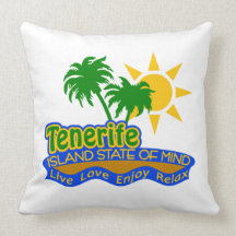 Isla estado de Tenerife de la almohada de la mente