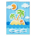 Isla tropical, tarjeta
