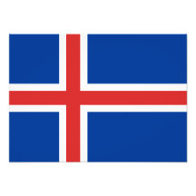 Islandia - bandera nacional islandesa arte fotográfico