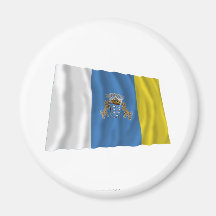 Islas Canarias que agitan la bandera Iman De Frigorífico