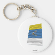 Islas Canarias que agitan la bandera Llavero